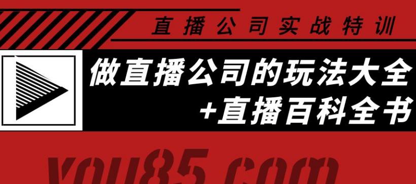 【副业3761】直播公司如何运营：直播公司实战，做直播公司玩法大全+直播百科全书