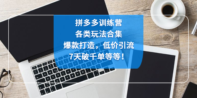 拼多多店铺运营：爆款打造，低价引流，7天破千单，拼多多训练营